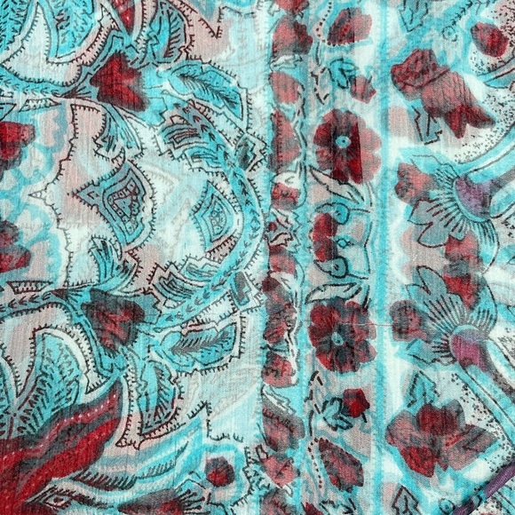 Stella Forest Blue Floral Silk Tunic Dress - Picture 6 of 9